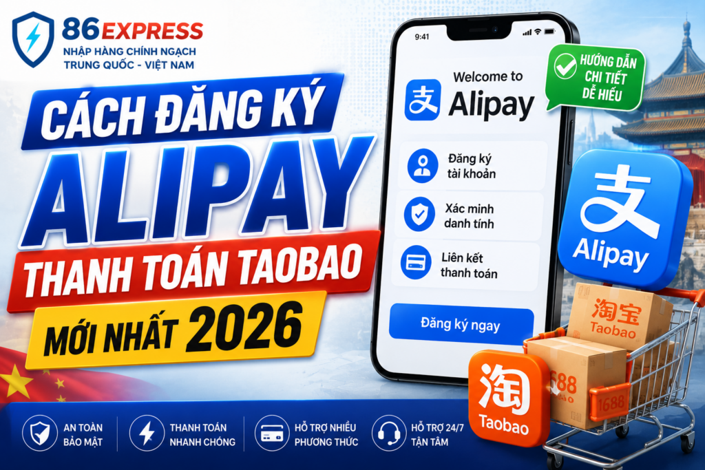 Cách đăng ký Alipay để thanh toán Taobao mới nhất 2026